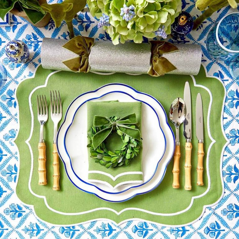 Sylvie Green Placemat & Napkin – Set of 2