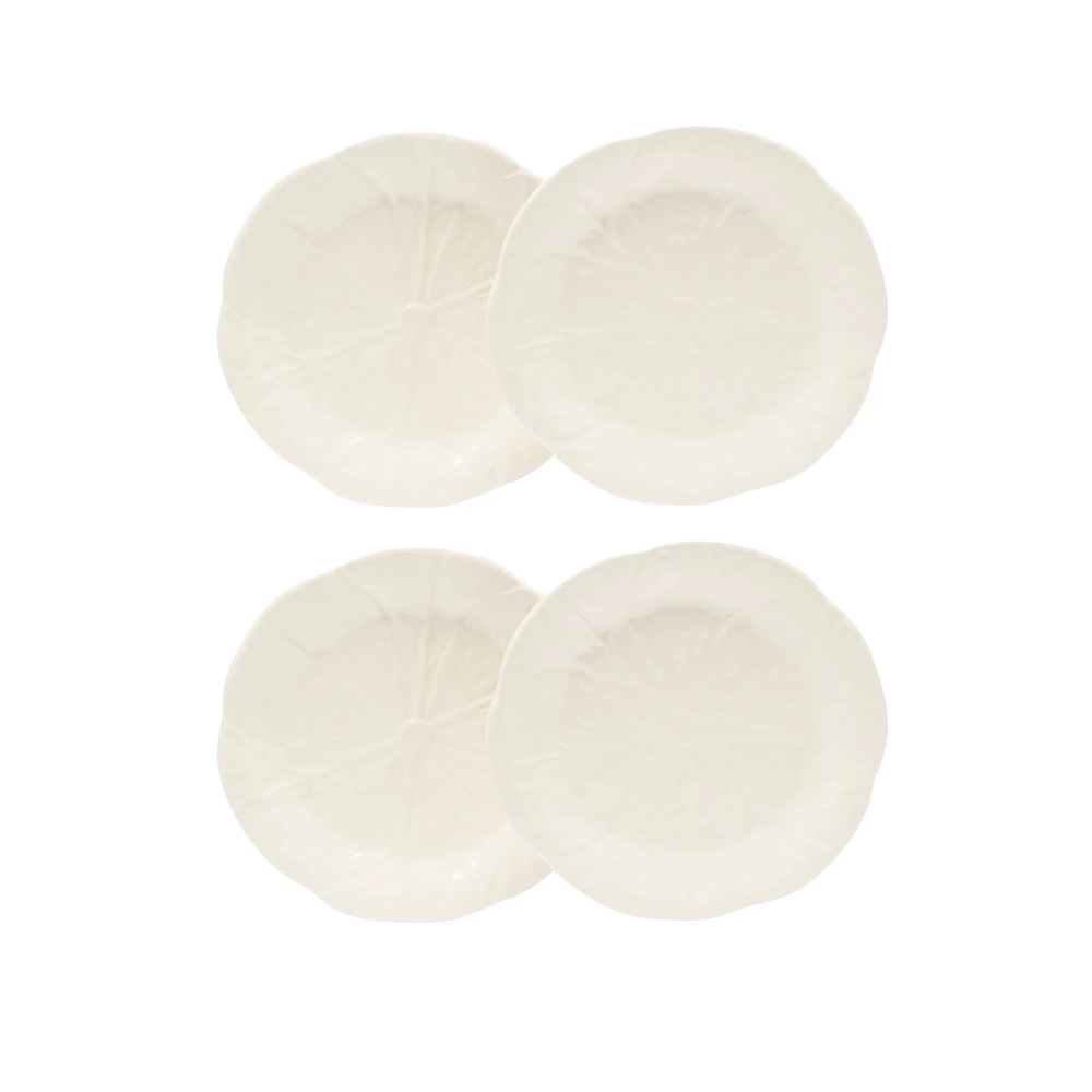 Bordallo Pinheiro Cabbage White Dessert/Salad Plates