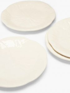 Bordallo Pinheiro Cabbage White Dessert/Salad Plates