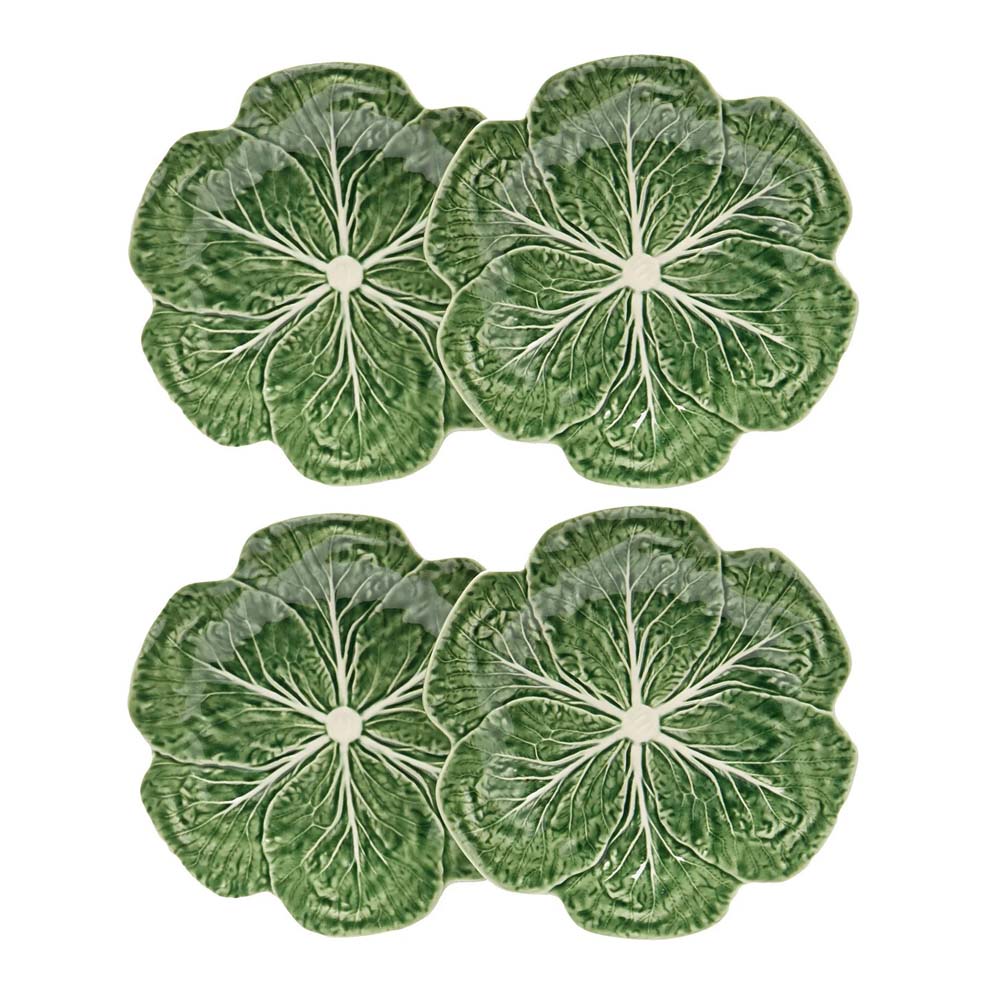 Bordallo Pinheiro Cabbage Dinner Plates in Green