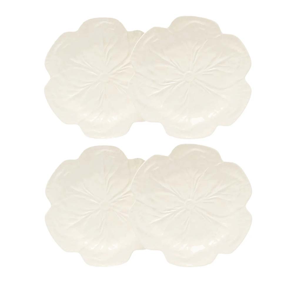 Bordallo Pinheiro Cabbage White Dinner Plates