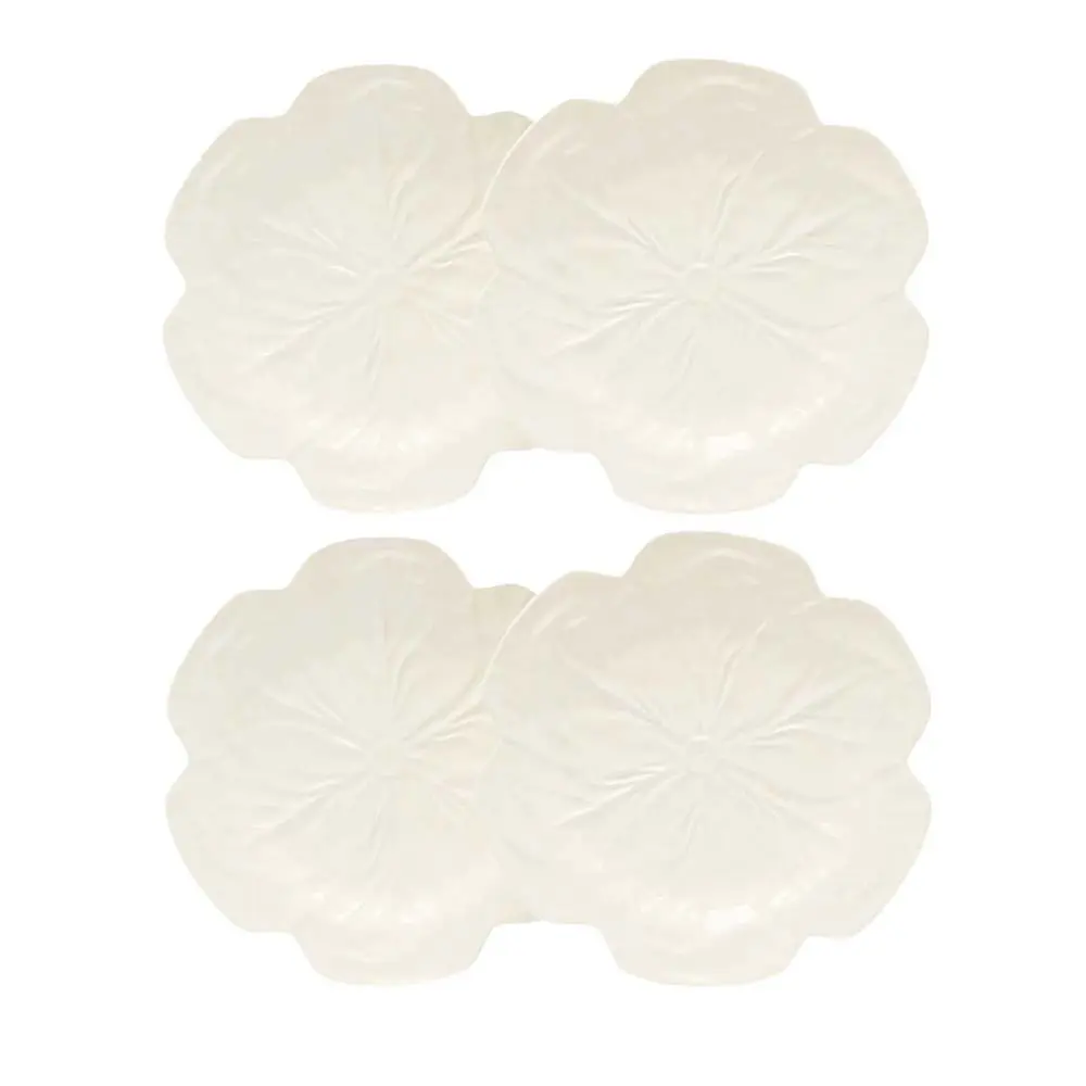 Bordallo Pinheiro dĩa salad gốm bắp cải trắng 26.5cm