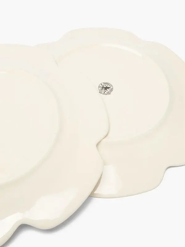 Bordallo Pinheiro dĩa salad gốm bắp cải trắng 26.5cm đáy dĩa