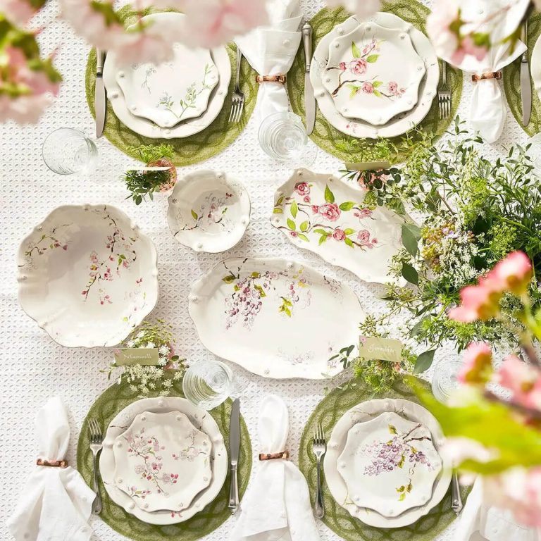 Juliska Floral Sketch Dessert Plates