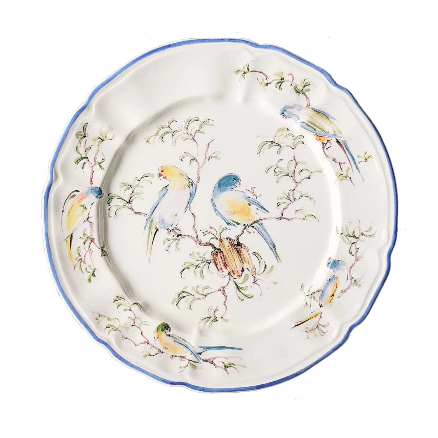 Laboratorio Paravicini Dream Blue Parrots Plate 25cm - Design 1