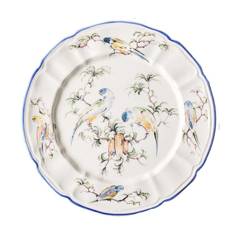 Laboratorio Paravicini Dream Blue Parrots Plate 25cm - Design 1