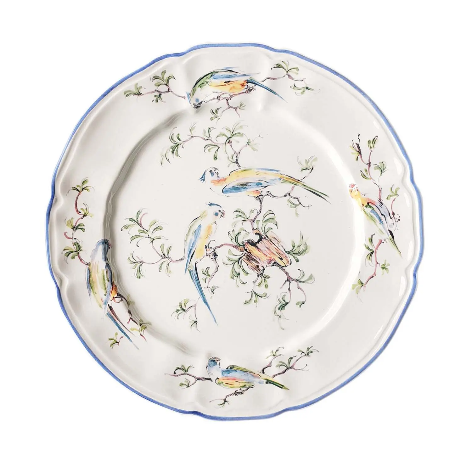 Laboratorio Paravicini Dream Blue Parrots Plate 25cm - Design 2