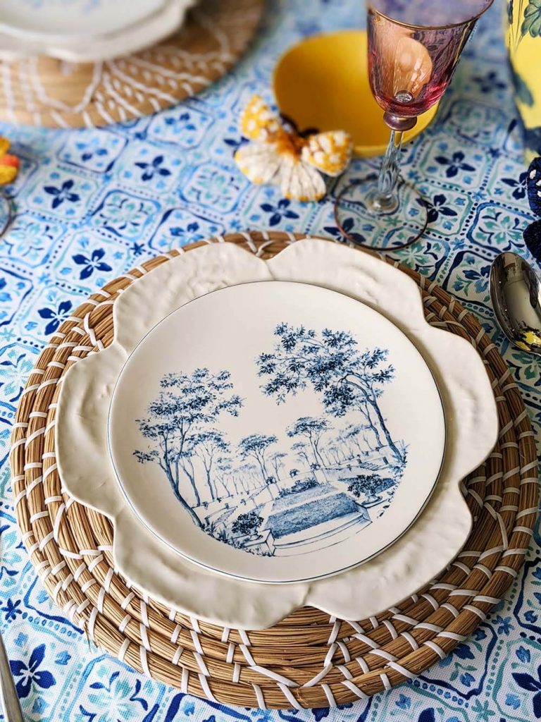 Laboratorio Paravicini Blue Garden Plate 25cm - Design 1