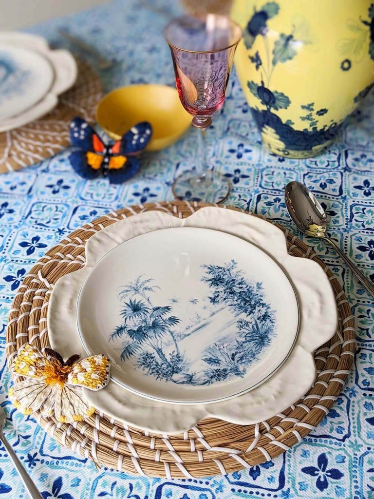 Laboratorio Paravicini Blue Garden Plate 25cm at La Maison Chouette