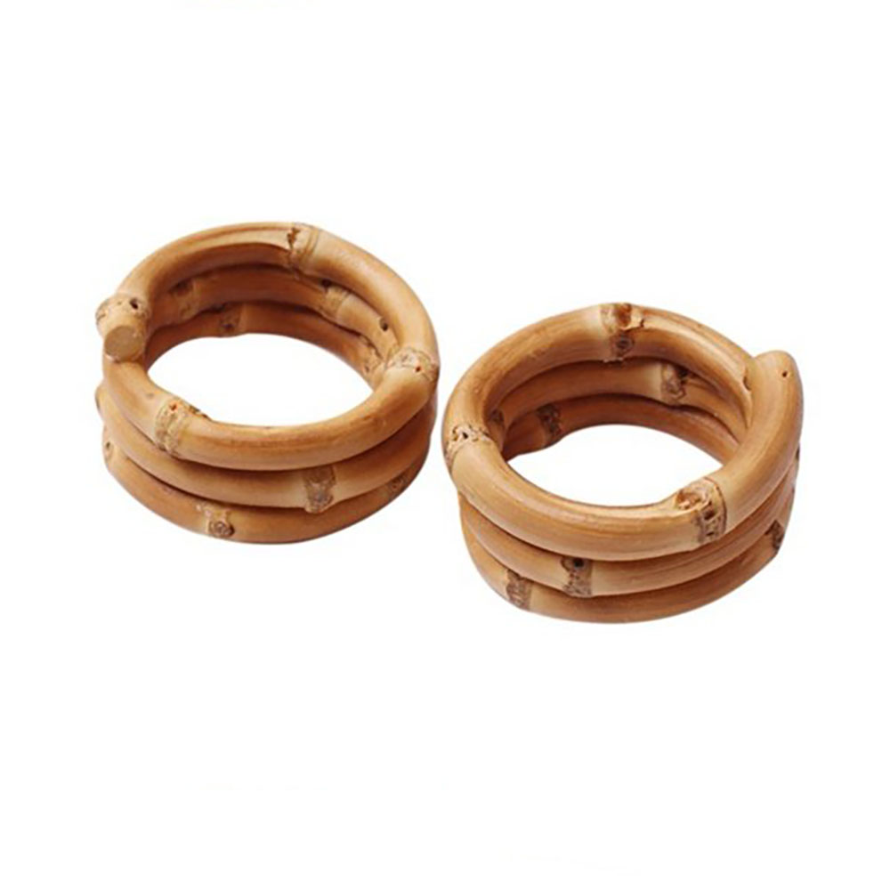 Round Bamboo Napkin Rings – Set of 2