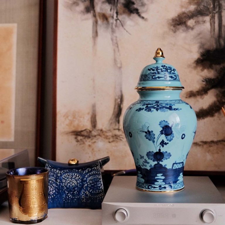 Ginori 1735 Potiche Vase Iris 31cm