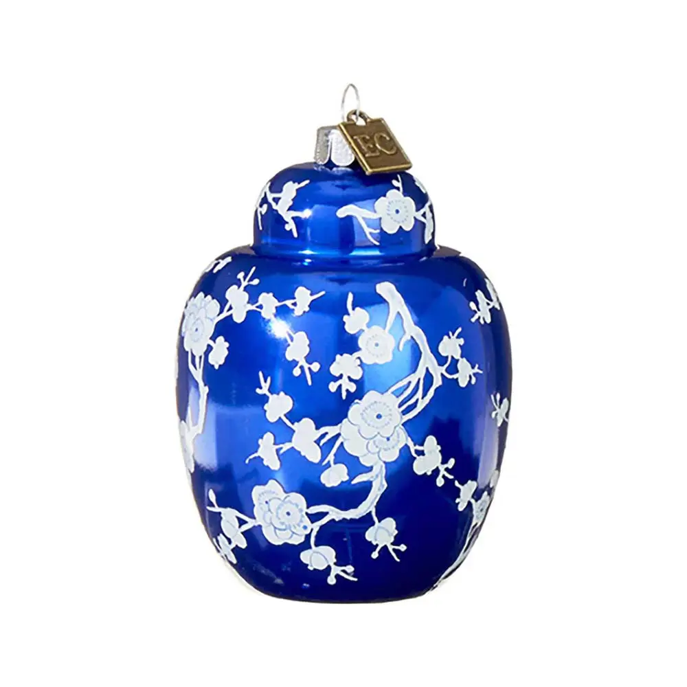 Blue Chinoiserie Melon Jar with Flowers – Eric Cortina