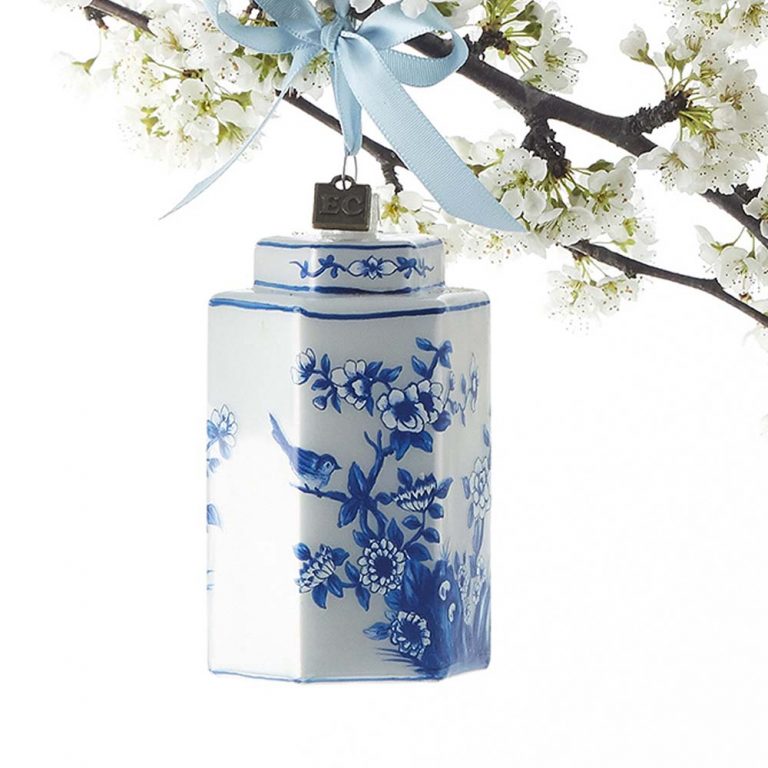 Blue White Chinoiserie Ginger Jar Glass Ornament – Eric Cortina