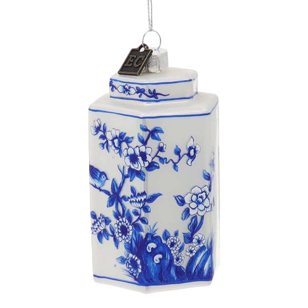 Blue White Chinoiserie Ginger Jar Glass Ornament – Eric Cortina