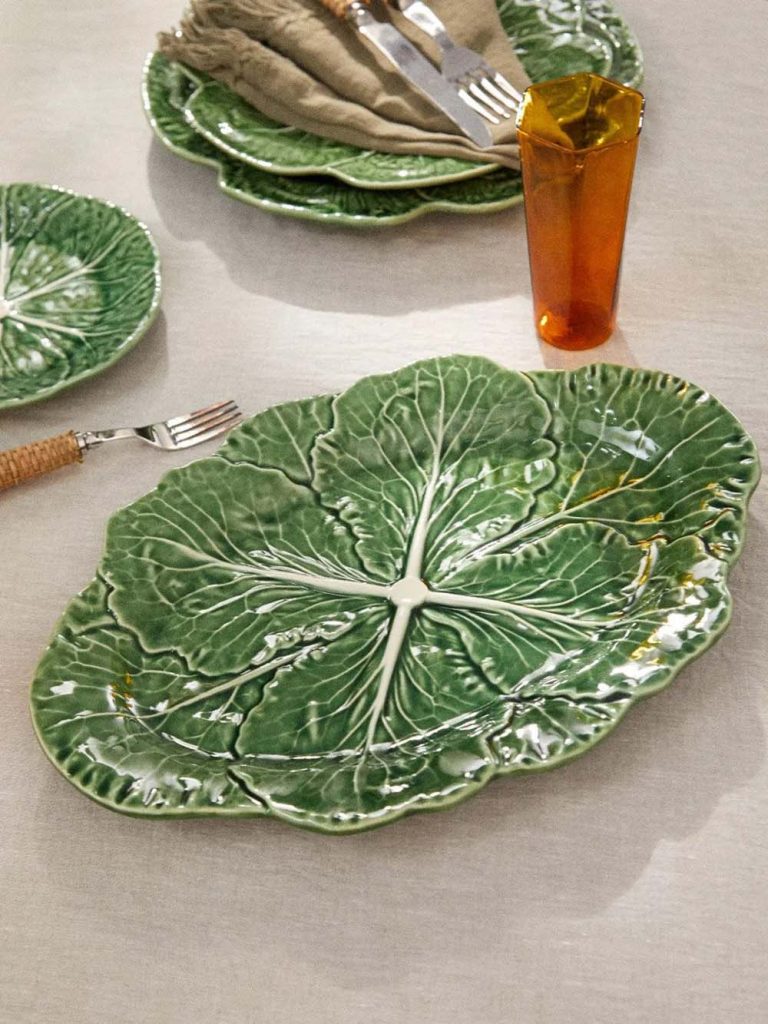 Bordallo Pinheiro Cabbage Oval Plate 37.5cm