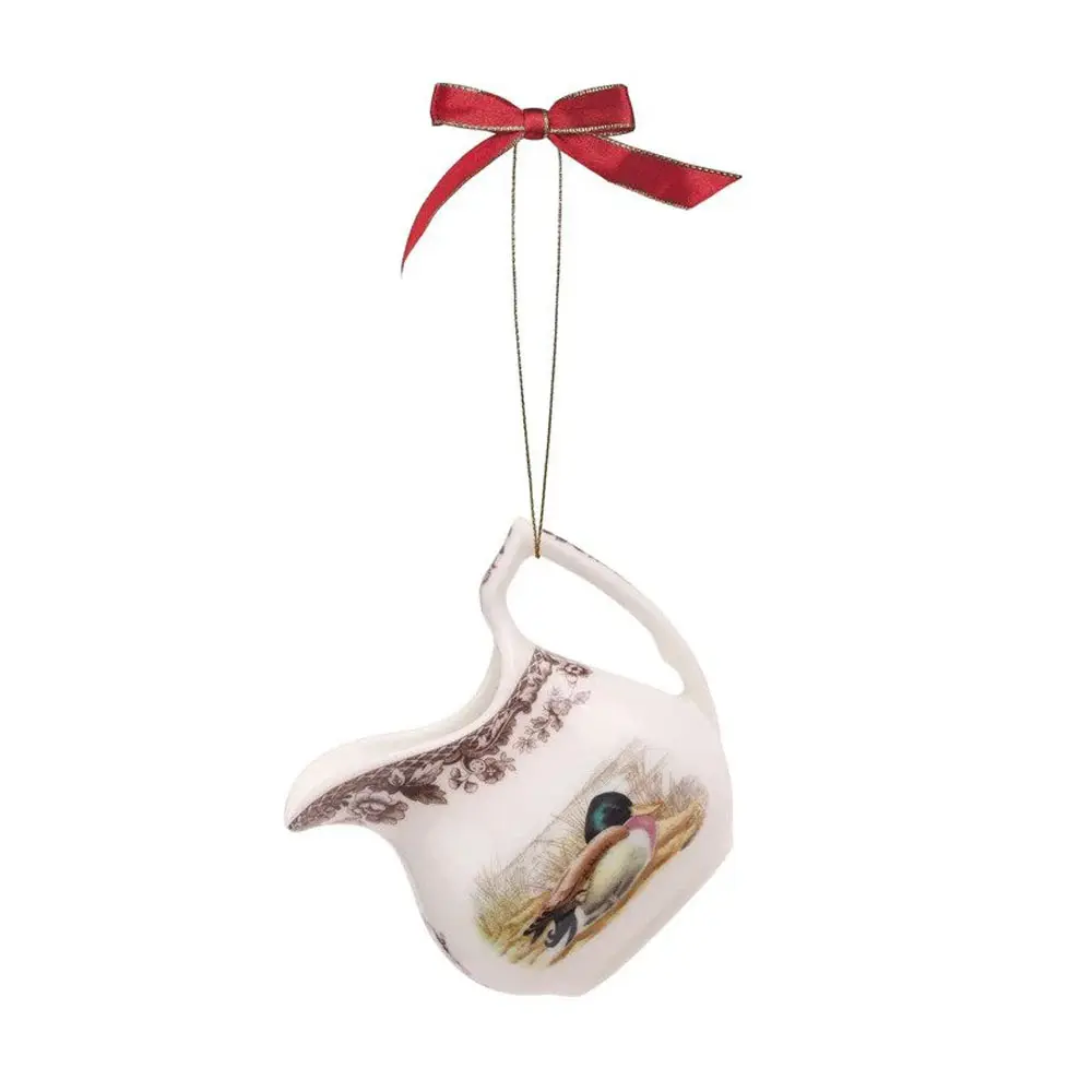 Spode Woodland Teapot & Teacup Porcelain Ornament