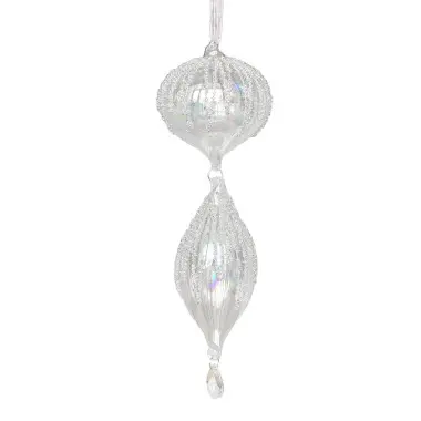 Purple Glass Balls with Gold Lines Ornaments – Set of 6