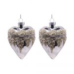 Glass Red & White Hot air Balloon Ornament – Set of 4