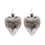 Glass Red & White Hot air Balloon Ornament – Set of 4
