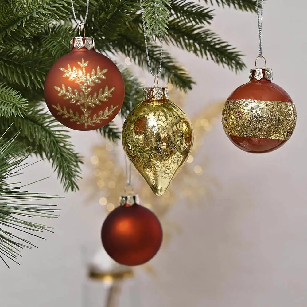 Set of 24 Orange & Yellow Ornaments - Valery Madelyn - La Maison ...