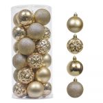 Set of 40 Red/Gold Shatterproof Ornament – Valery Madelyn