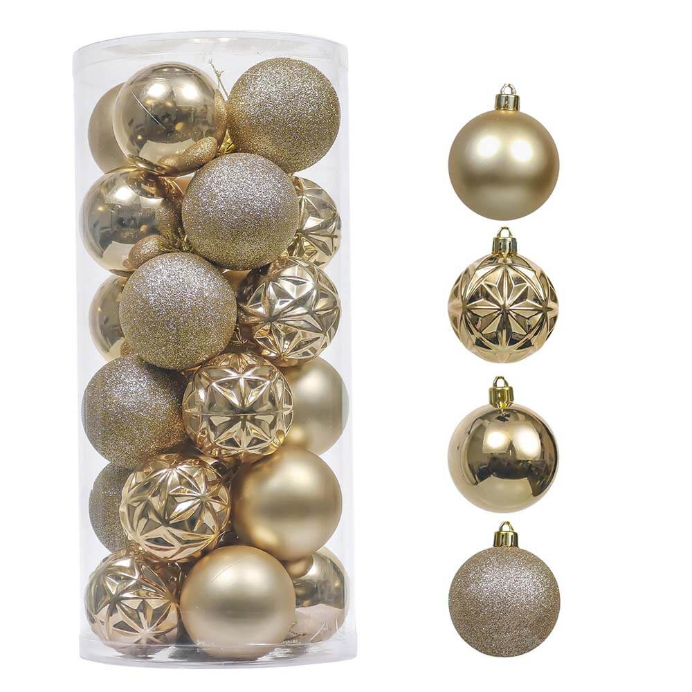 Assorted Gold Shatterproof Ornaments – Valery Madelyn