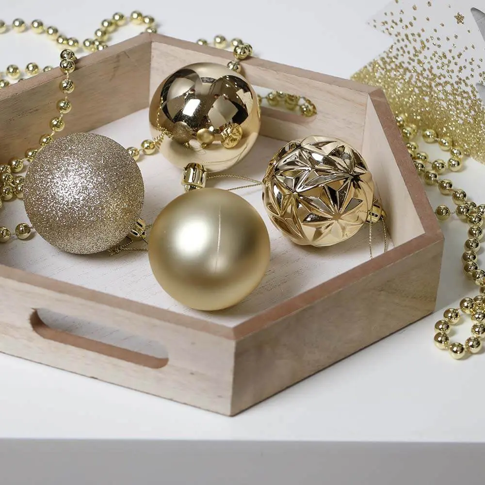 Assorted Gold Shatterproof Ornaments – Valery Madelyn