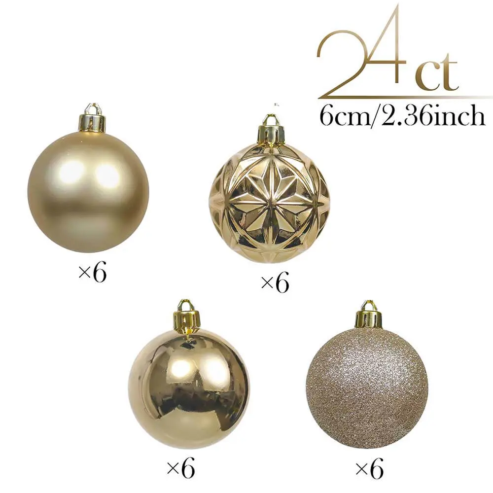 Assorted Gold Shatterproof Ornaments – Valery Madelyn