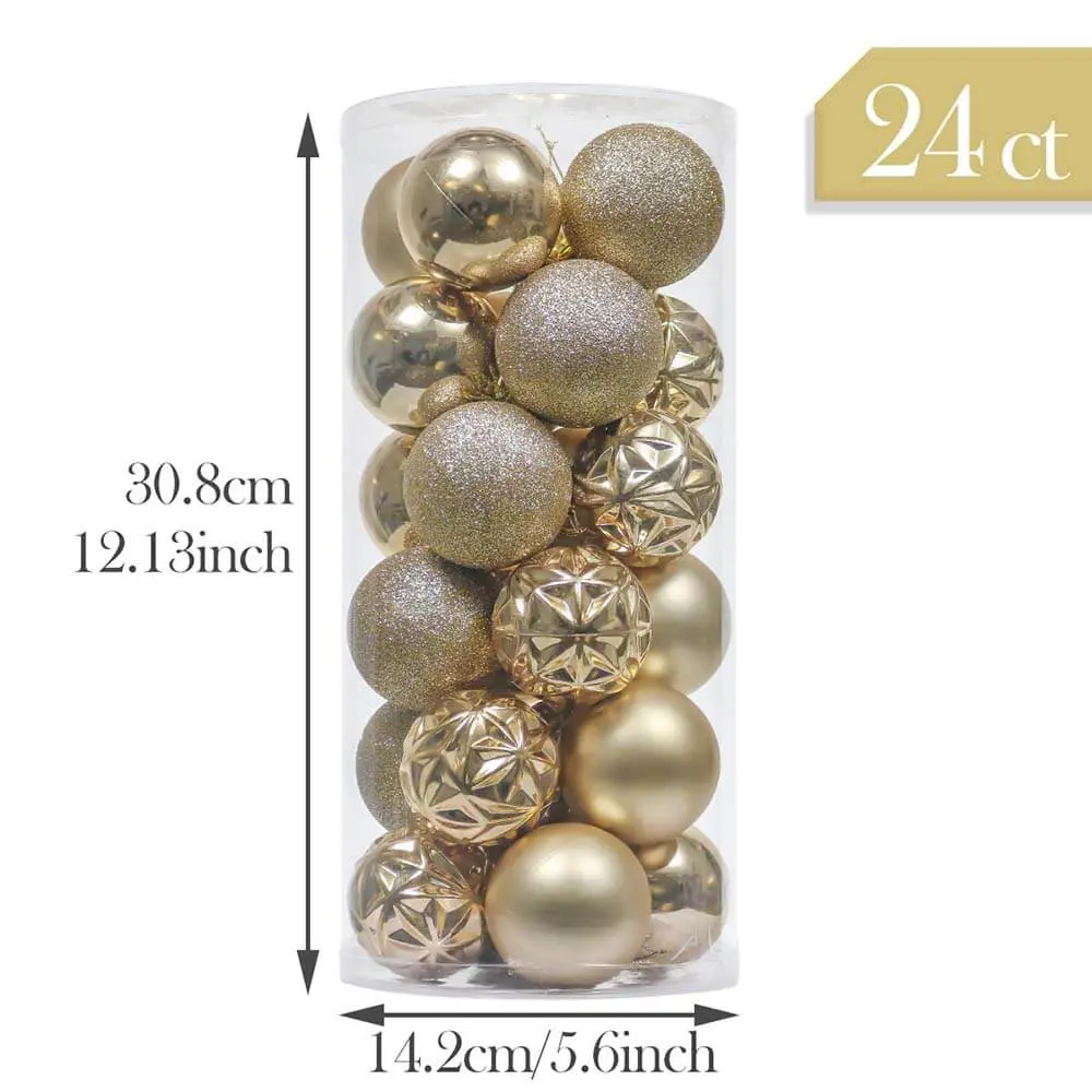 Assorted Gold Shatterproof Ornaments – Valery Madelyn