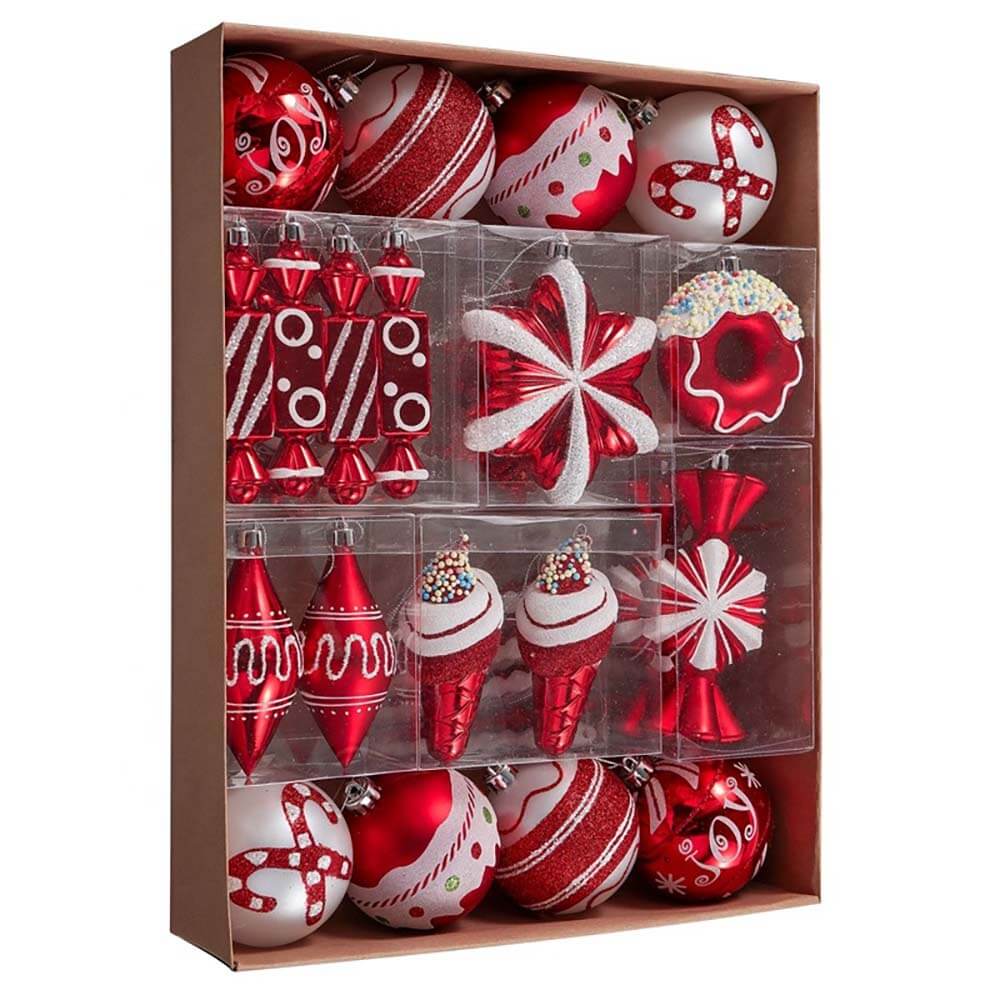 Set of 60 Assorted Sweets & Candy Shatterproof Ornaments – Valery Madelyn