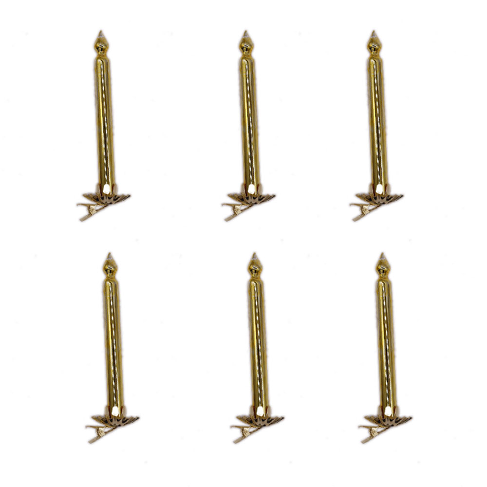 Gold Candle Stick Clip-On – Set of 6