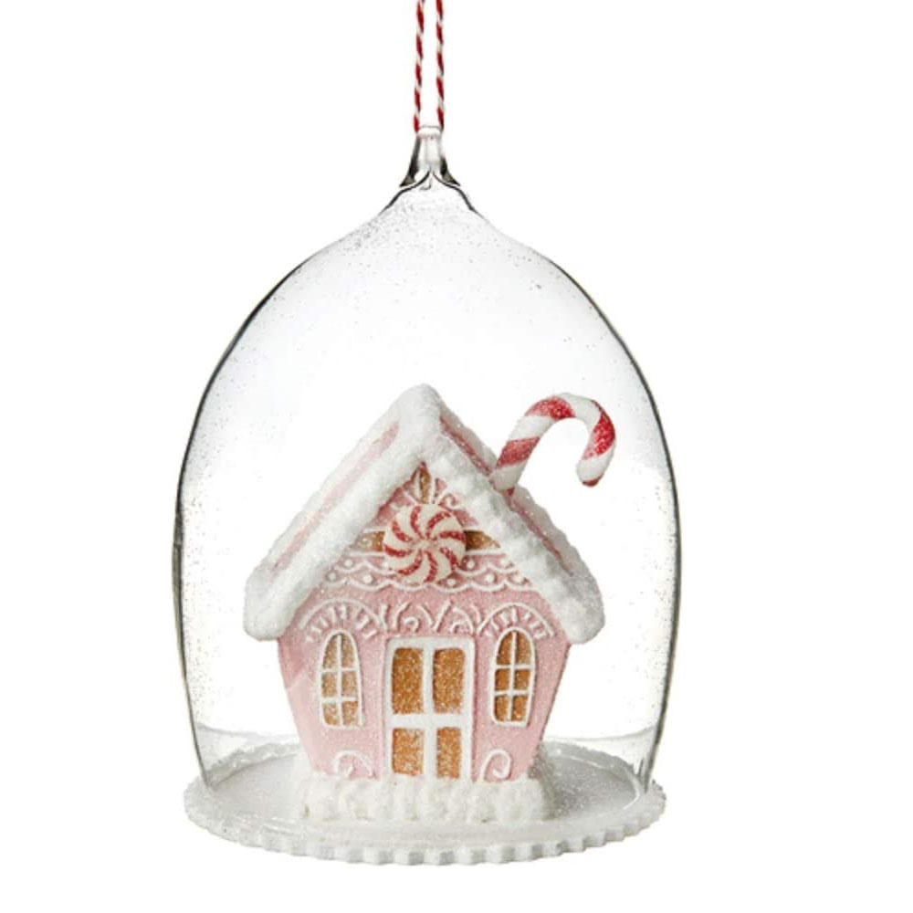 Gingerbread House Cloche Christmas Ornament – Raz Imports