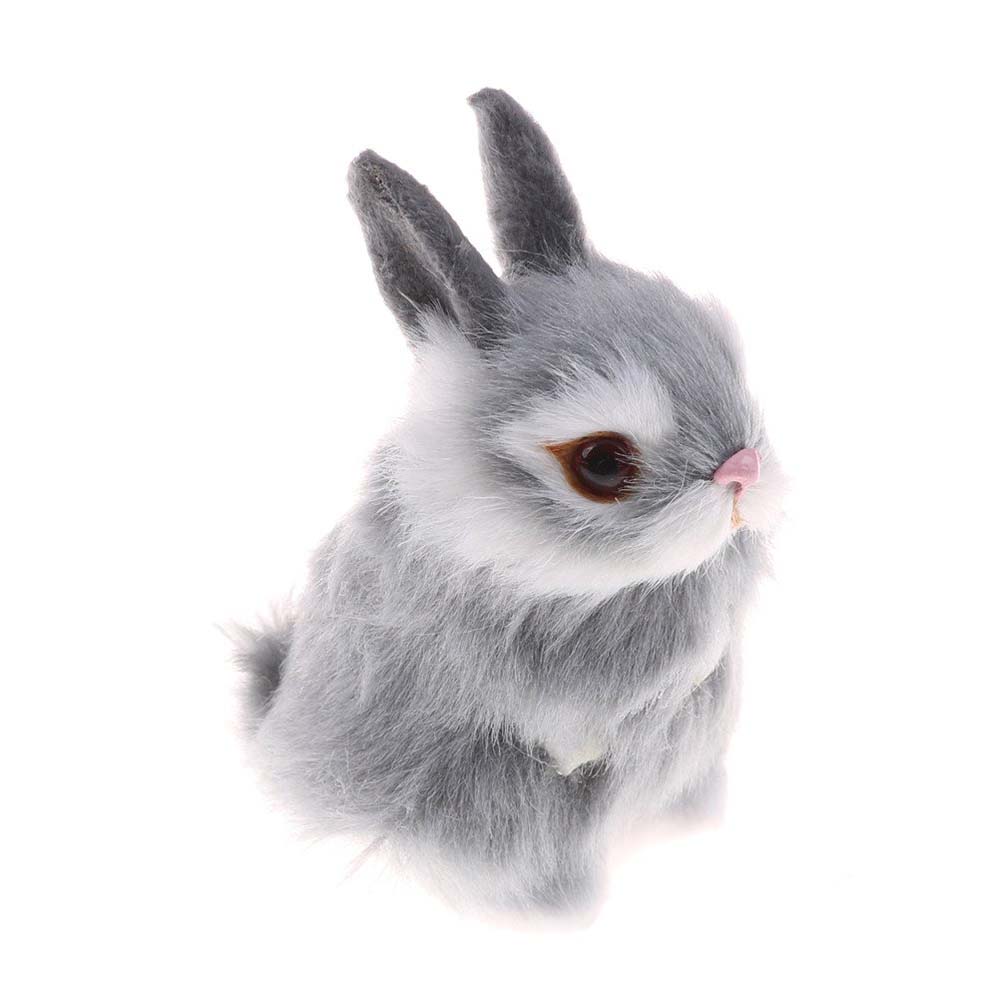 Plush Grey Bunny Ornament