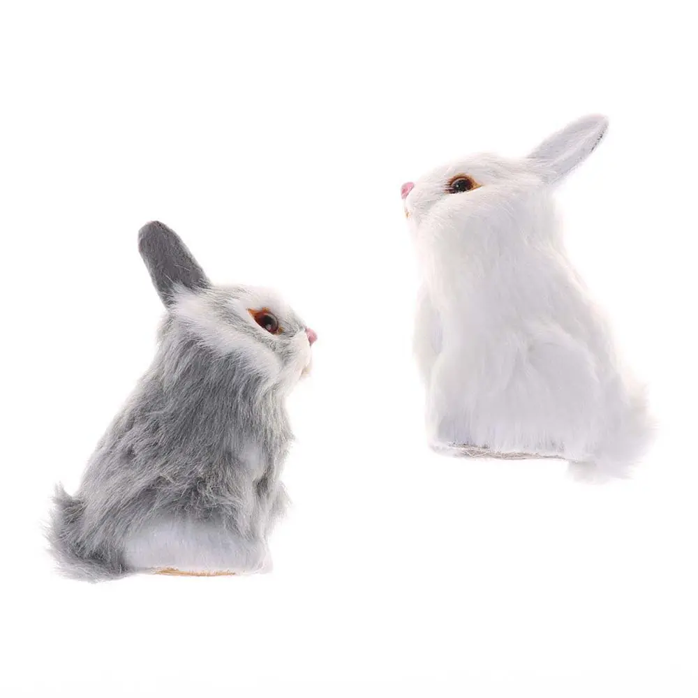 Plush Grey Bunny Ornament