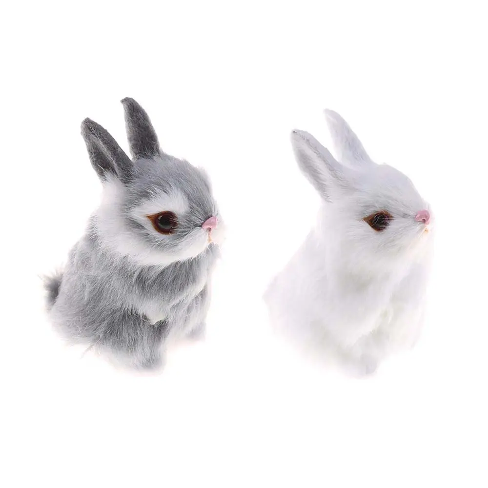 Plush Grey Bunny Ornament