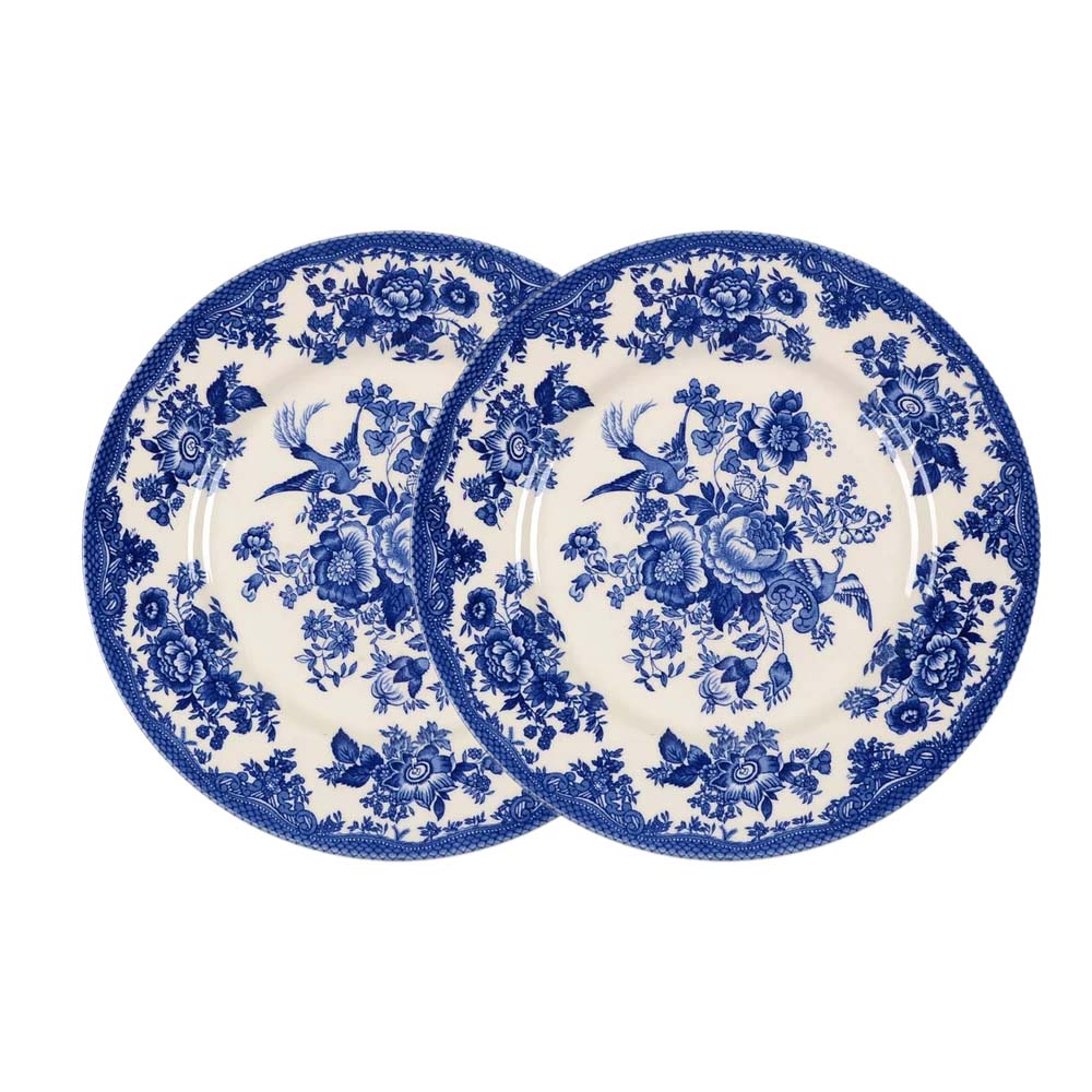 Royal Stafford Asiatic Pheasant Dark Blue Plates 28cm