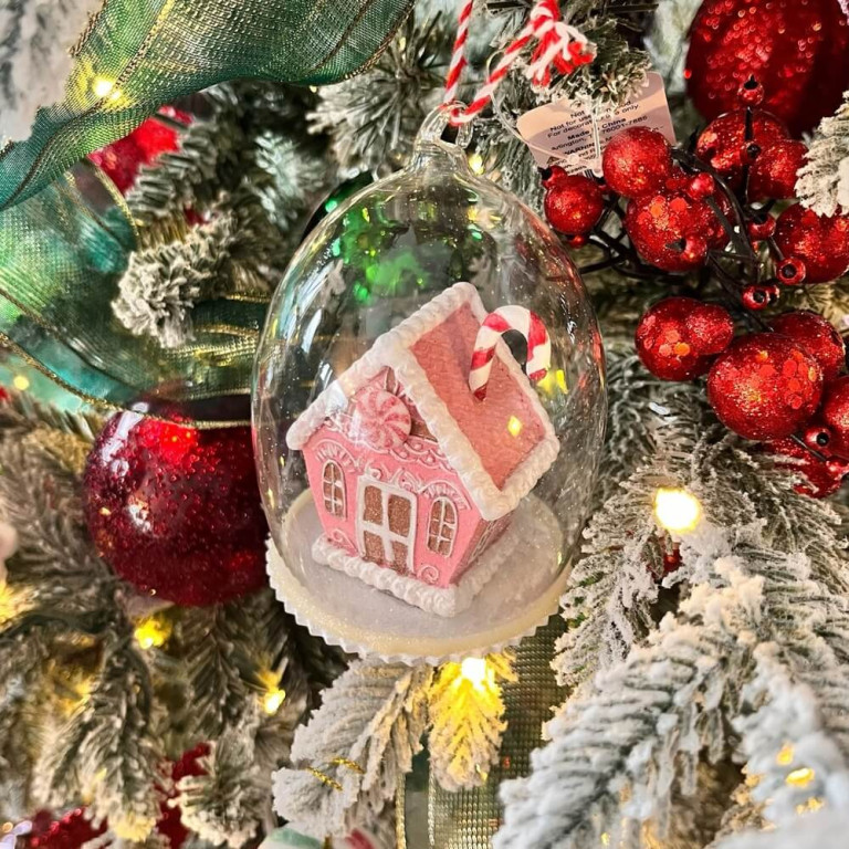 Gingerbread House Cloche Christmas Ornament – Raz Imports