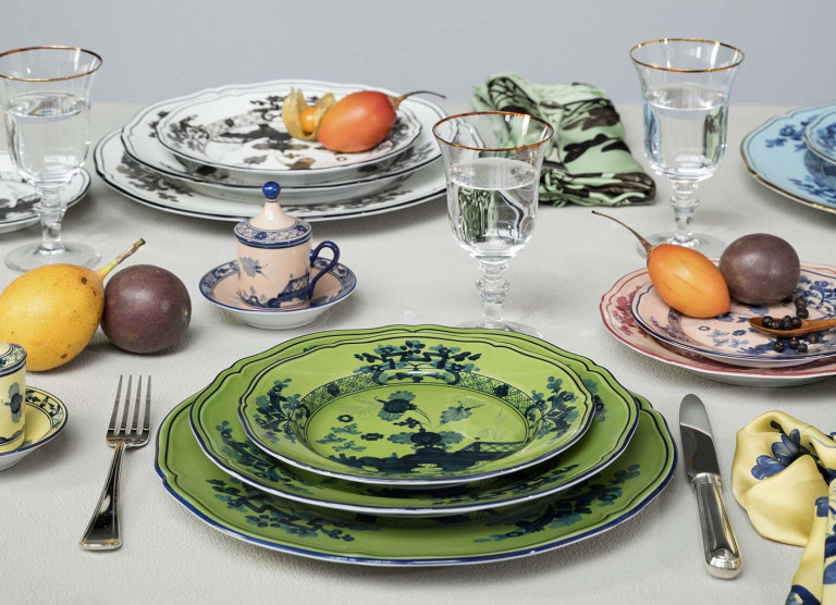 Ginori 1735 Oriente Italiano Malachite Dinner Plates 26.5cm – Set of 2