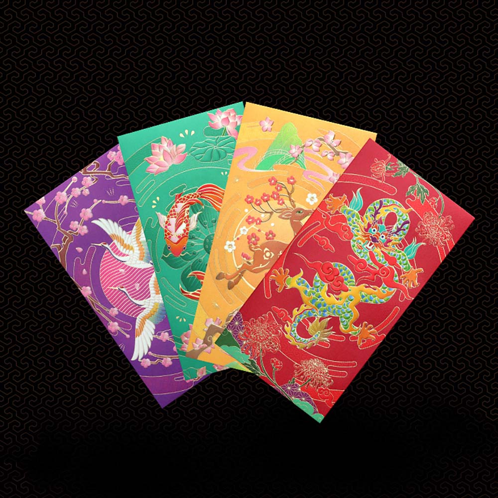 Set of 6 High Quality 160gsm Paper Multicolor Packets – Design 1