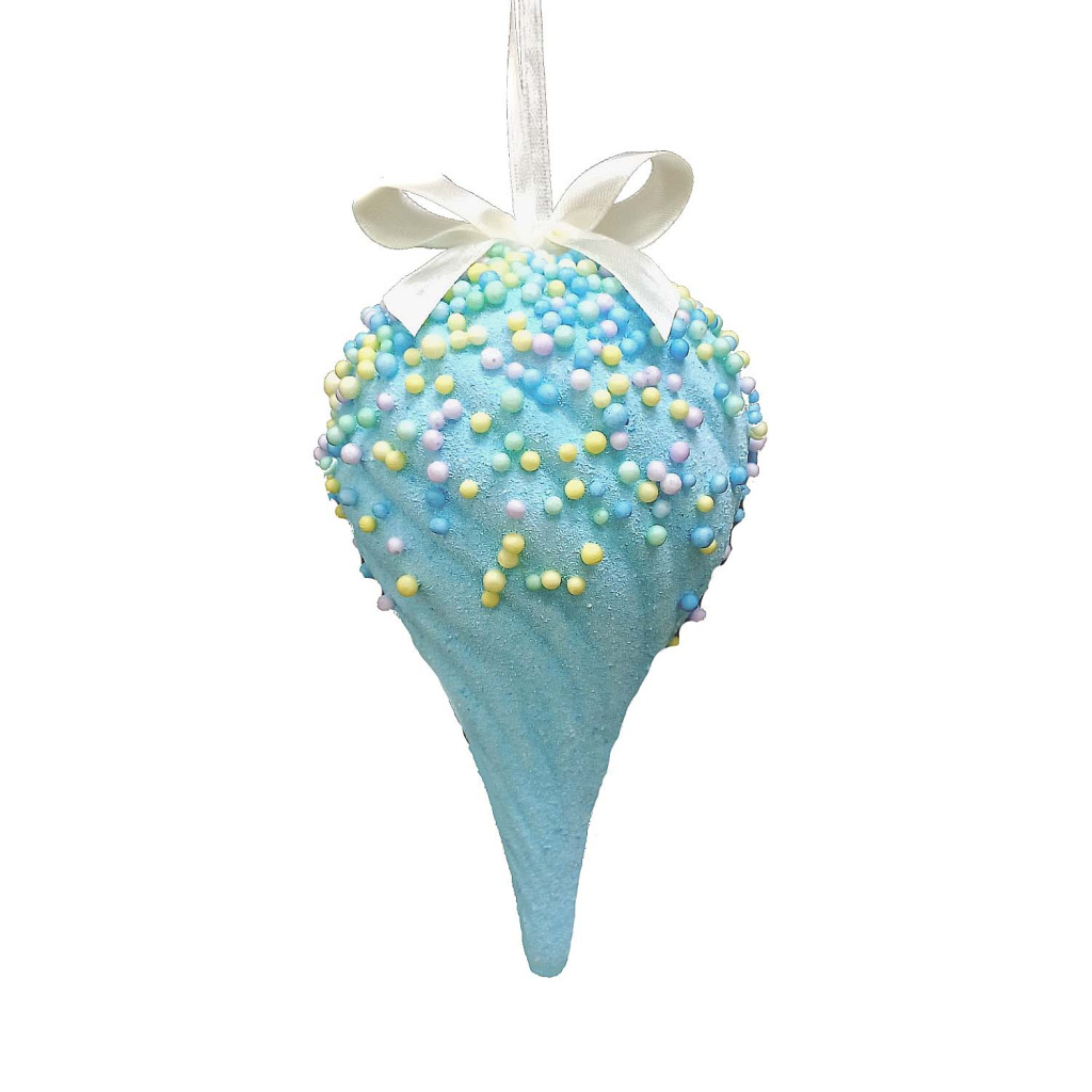 Blue Marshmallow Christmas Ornament