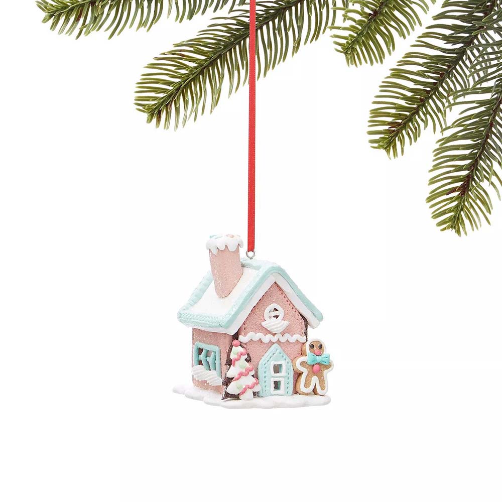 Pastel Color Ginger Bread House Christmas Ornament – Holiday Lane