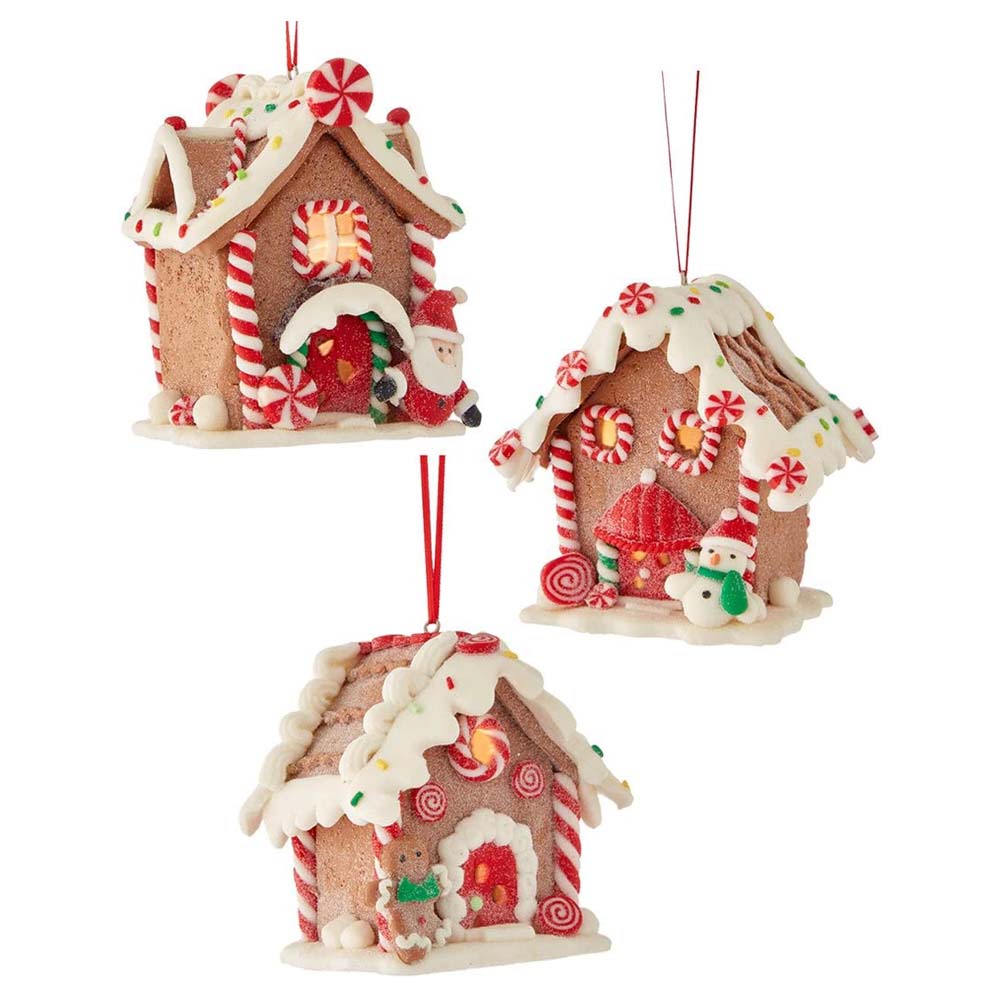 Set of 3 Gingerbread Houses with LED Light – Kurt S.Adler