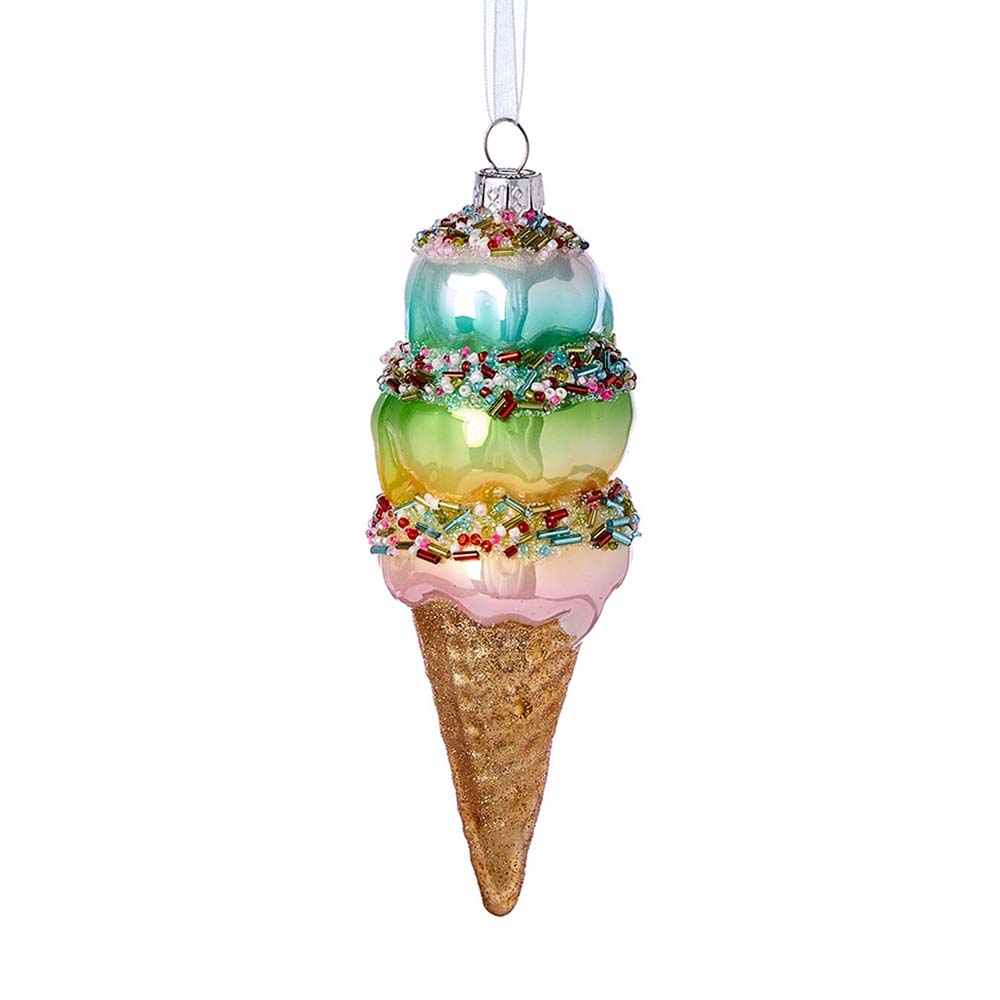 Glass Ice-cream Cone Ornament – Kurt S.Adler