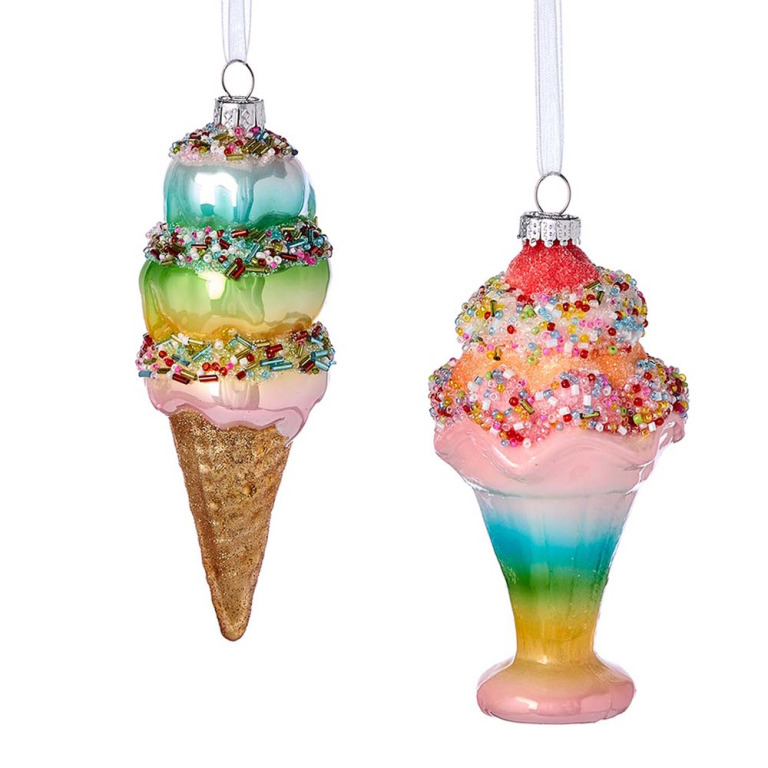 Glass Ice-cream Cone Ornament – Kurt S.Adler