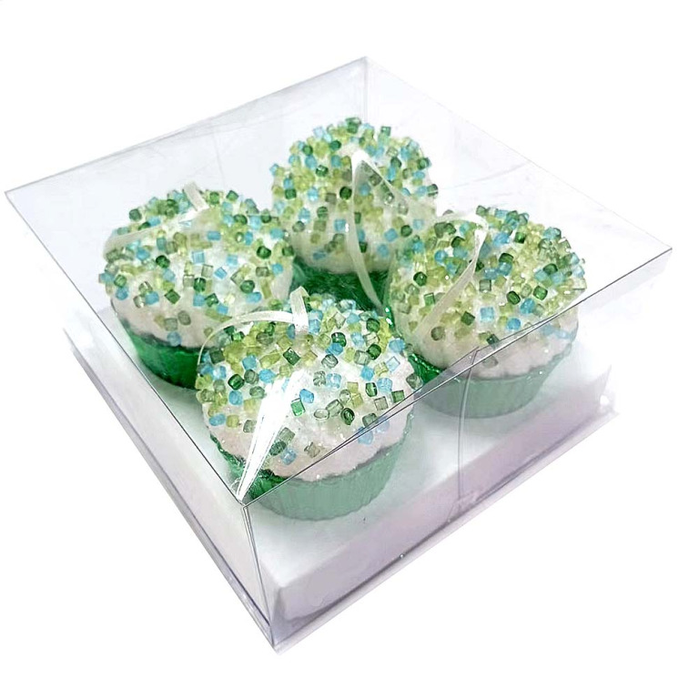 Mint Colored Cupcakes Christmas Ornament – Set of 4