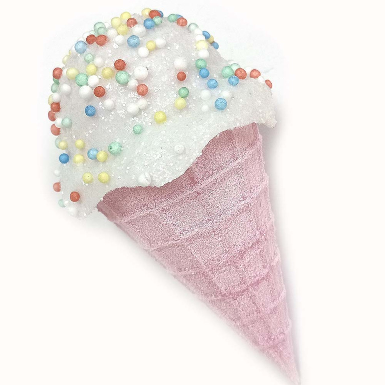 Pink Ice-Cream Cone Christmas Ornament