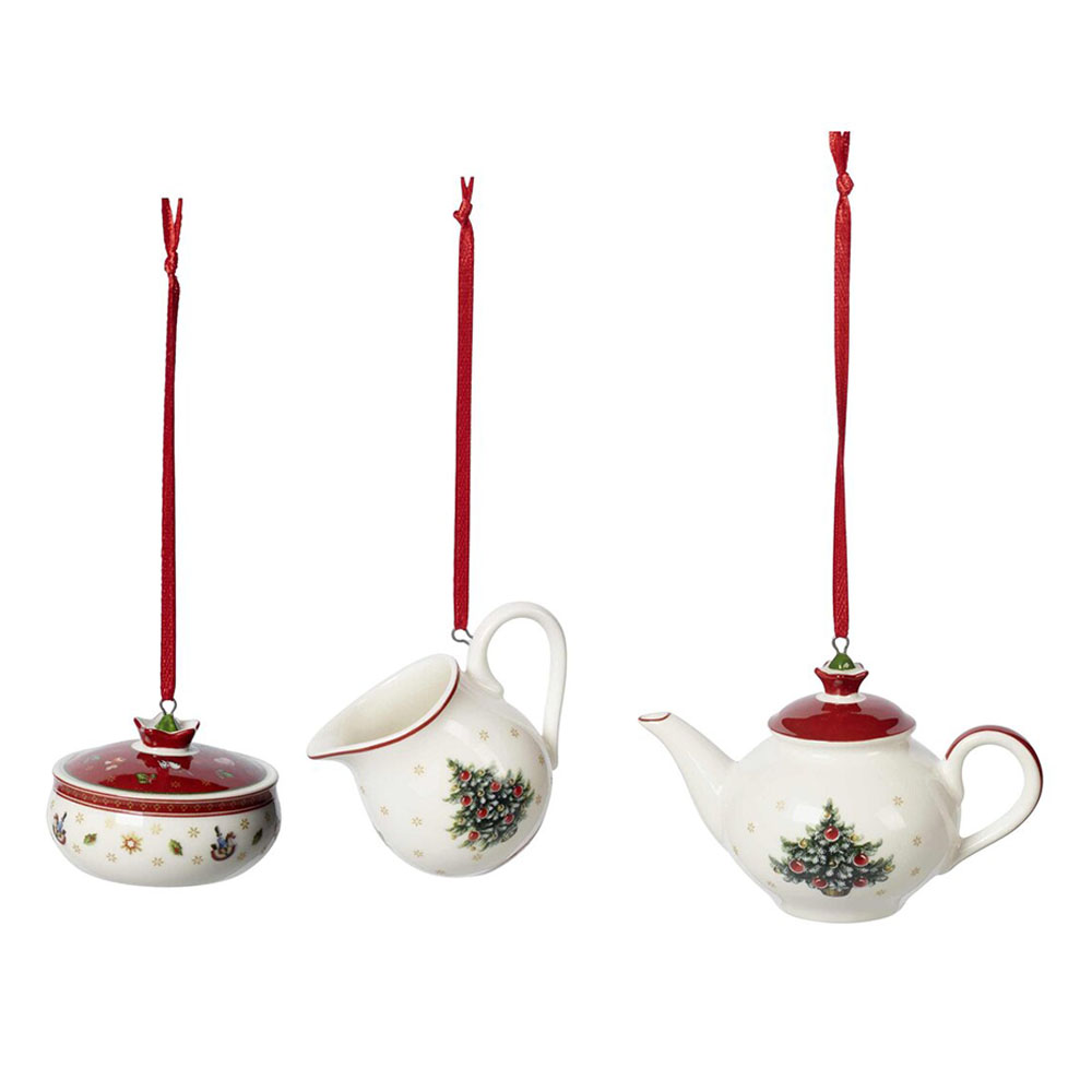 Villeroy & Boch Porcelain Christmas Tea Teaset Ornaments