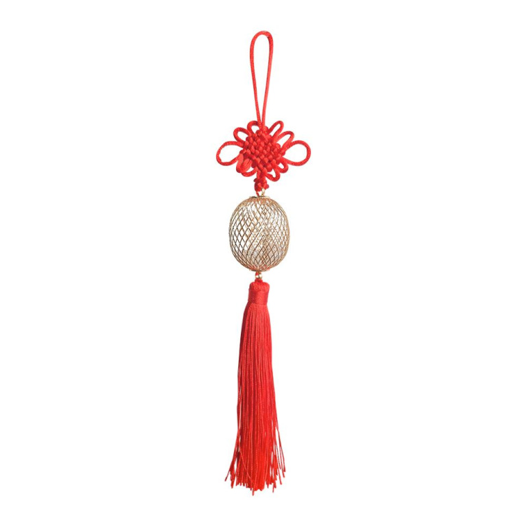 Lantern Charm with Red Tassel 28cm