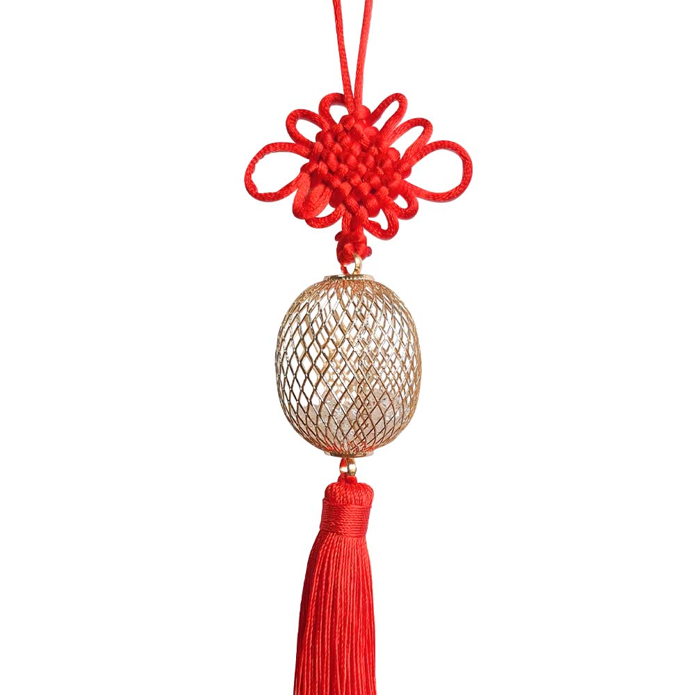 Lantern Charm with Red Tassel 28cm