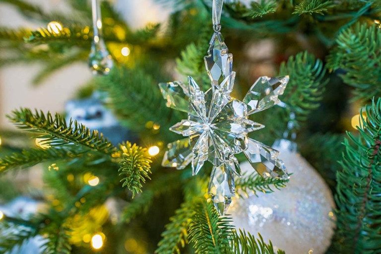 Clear Crystal Snowflake Ornament